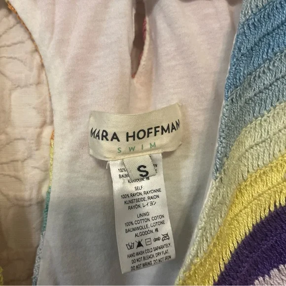 Mara Hoffman Cover Up Jumpsuit Revolve Prismatic Crochet White Boho Size S - Picture 2 of 8